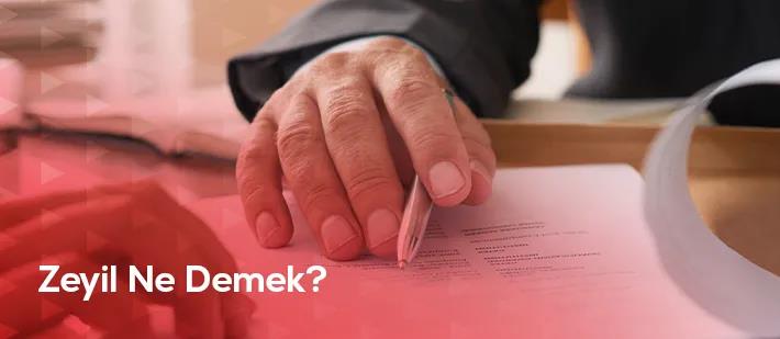 Zeyil Ne Demek?